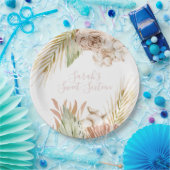 ボホスウィート16誕生日ドライフラワー ペーパープレート (パーティー)