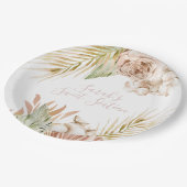 ボホスウィート16誕生日ドライフラワー ペーパープレート (アングル)