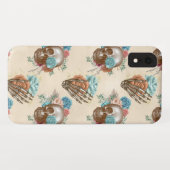 ボホスカルとバラ付きスケルトン Case-Mate iPhoneケース (裏面(横))
