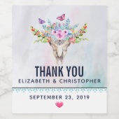 ボホスカルとフローラ結婚ブーケ ワインラベル (シングルラベル)