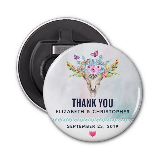 ボホスカルとフローラ結婚ブーケ 栓抜き (正面)