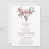 ボホスカルピンクポピーズ結婚式招待状 招待状 (正面)