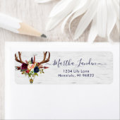 ボホスカルブルゴーニュ赤面水彩花 ラベル (インサイチュ)