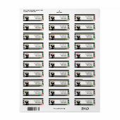 ボホスカンクフローラストライプベビーシャワー ラベル (フルシート)