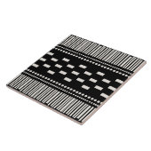 ボホスカンジナビアラインズドット白黒 タイル (側面)