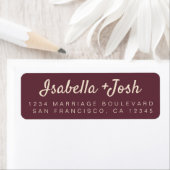ボホスクリプトブルゴーニュアイボリー結婚ズ差出人住所 ラベル (インサイチュ)