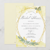 ボホスクリプトレモンシトラスサマーブライダルシャワー 招待状 (正面/裏面)