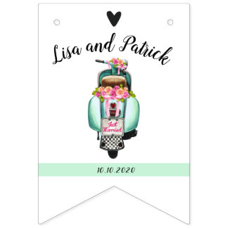 ボホスクータ結婚ーの旗 バンティングフラッグ