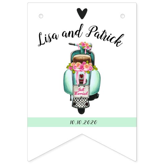 ボホスクータ結婚ーの旗 バンティングフラッグ (第1の旗)