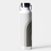 ボホスタイリッシュアーチウィー任意のモノグラムイニシャル ウォーターボトル (正面)