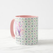 ボホスタイリッシュシックフローラモノグラムマグ – N マグカップ (正面左)