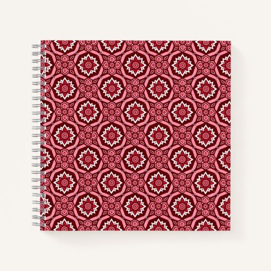 ボホスタイリッシュシック花の柄 ノートブック (正面)