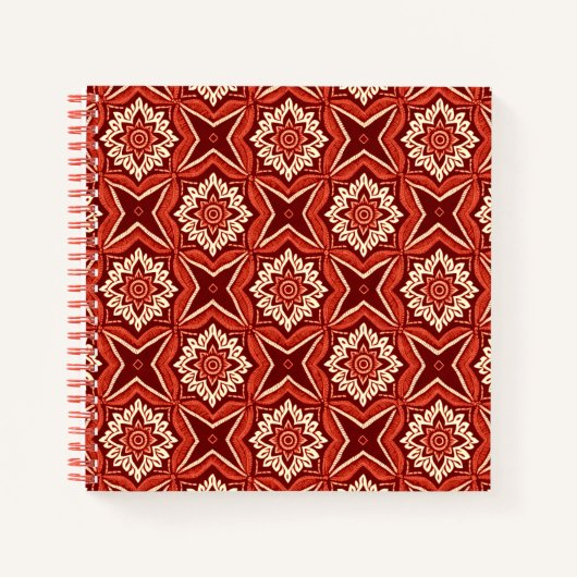 ボホスタイリッシュシック花の柄 ノートブック (正面)