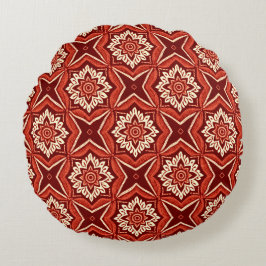 ボホスタイリッシュシック花の柄 ラウンドクッション