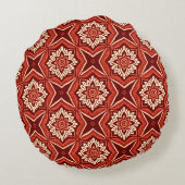 ボホスタイリッシュシック花の柄 ラウンドクッション (裏面)