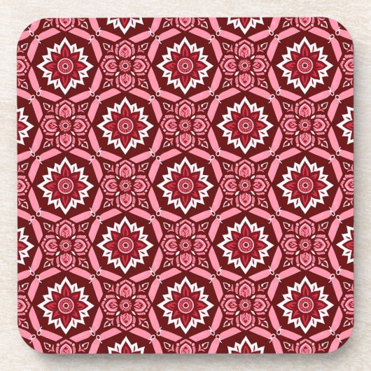 ボホスタイリッシュフローラルパターンコースター – 6のセット コースター (正面)