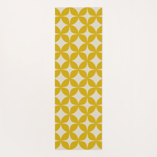ボホスタイリッシュモダンの模様（マスタードイエロー） ヨガマット (裏面)