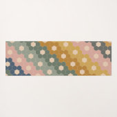 ボホスタイリッシュ幾何模様青緑赤面 ヨガマット (裏面(横))