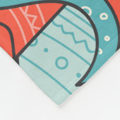 ボホスタイルかわいいモンスター、シームレス。 フリースブランケット (角)