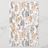 ボホスタイルの植物のシームレスなパターン チラシ (正面)