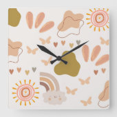 ボホスタイルウォールクロック スクエア壁時計 (正面)