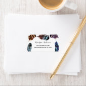 ボホスタイルウオーターカラーフェザー差出人住所 ラベル (インサイチュ)