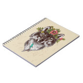 ボホスタイルウルフハロポートレート ノートブック (左側)