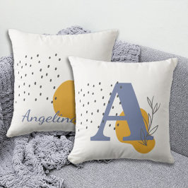 ボホスタイルカスタムモノグラムと名前 クッション
