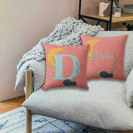 ボホスタイルカスタムモノグラムと名前 クッション
