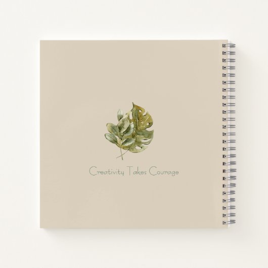 ボホスタイルパーソナライズされたやる気を起こさせる引用文 ノートブック (裏面)