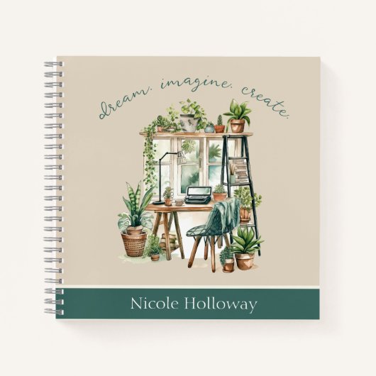 ボホスタイルパーソナライズされたやる気を起こさせる引用文 ノートブック (正面)