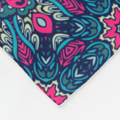 ボホスタイルピンクフリースブランケット フリースブランケット (角)