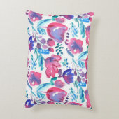 ボホスタイルフローラの素朴な手描きイラストレーション。  アクセントクッション (裏面(縦))