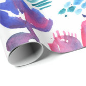 ボホスタイルフローラの素朴な手描きイラストレーション。 ラッピングペーパー (ロールコーナー)