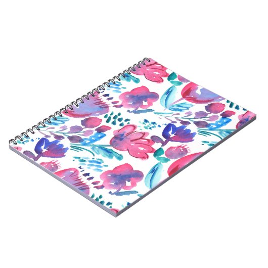 ボホスタイルフローラ素朴な手描きイラストレーション。 ノートブック (左側)