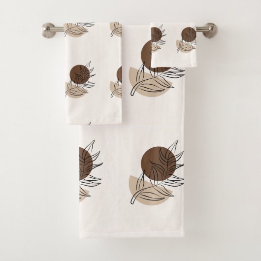 ボホスタイルボヘミアンミニマリストアート バスタオルセット (インサイチュ)