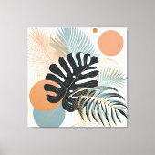 ボホスタイル熱帯絵を描葉芸術 キャンバスプリント (正面)