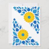 ボホスタイル素朴ひまわりブライダルシャワー 招待状 (裏面)