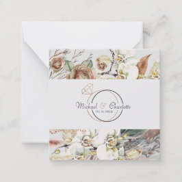 ボホスタイル結婚式招待状 ノートカード