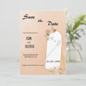 ボホスタイル鏡結婚式招待状 招待状 (スタンド正面)