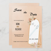 ボホスタイル鏡結婚式招待状 招待状 (正面/裏面)