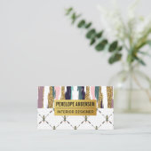 ボホスタイル |ぼかしモダン抽象芸術パターン 名刺 (スタンド正面)