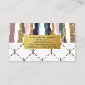 ボホスタイル |ぼかしモダン抽象芸術パターン 名刺 (裏面)