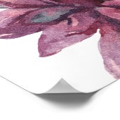 ボホスタイル、ヴィンテージサボテン水色。 ポスター (角)