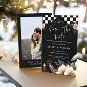 ボホスタジオクリエイティブ図解入りの、写真付きの結婚ズ セーブザデート