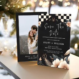 ボホスタジオクリエイティブ図解入りの、写真付きの結婚ズ セーブザデート