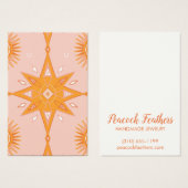 ボホスターズイヤリングネックレスジュエリーディスプレイカード (正面&裏面)