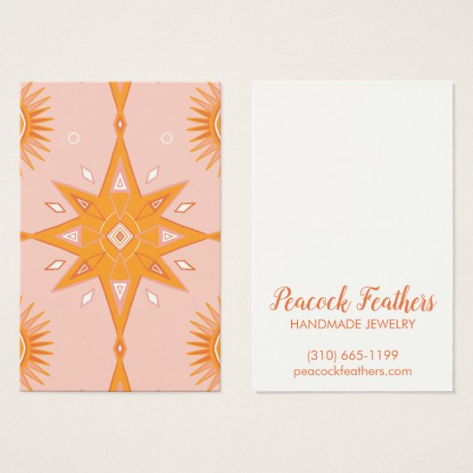 ボホスターズイヤリングネックレスジュエリーディスプレイカード (正面&裏面)