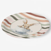 ボホストライプ&バニーイースター ペーパープレート (アングル)