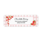 ボホストロベリーベビーガール差出人住所 ラベル (正面)